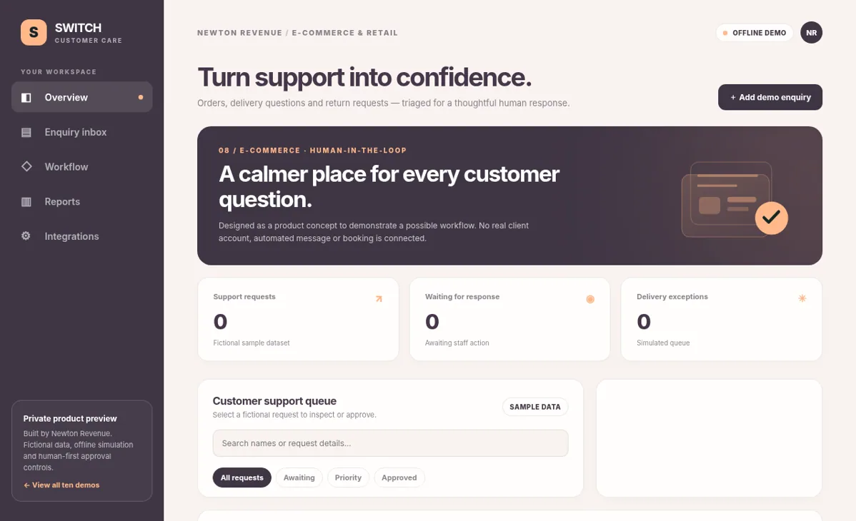 SWITCH dashboard preview